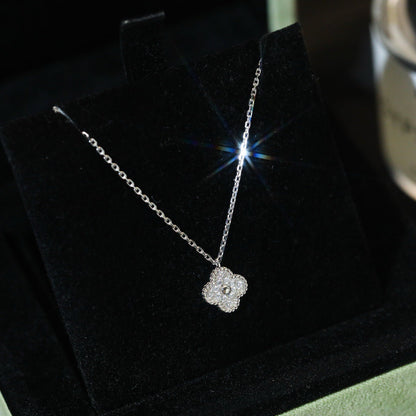 [BLUE TEARS]CLOVER MINI 9.5MM PENDANT DIAMOND NECKLACE