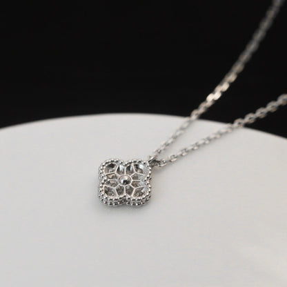 [BLUE TEARS]CLOVER MINI 9.5MM PENDANT DIAMOND NECKLACE