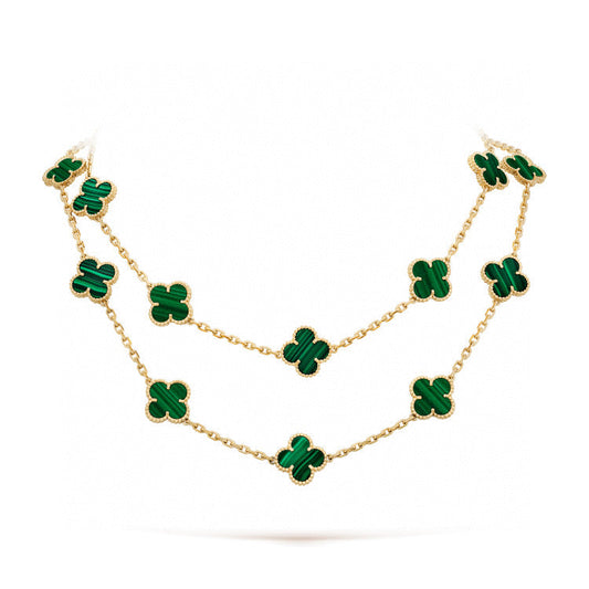 [BLUE TEARS]CLOVER 20 MOTIFS MALACHITE GOLD