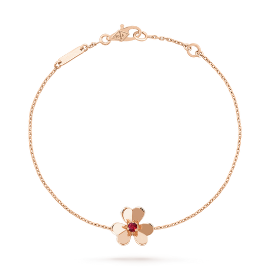[BLUE TEARS]FRIVOLE GOLD FLOWER PINK MALACHITE BRACELET