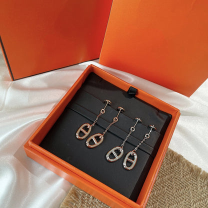 [BLUE TEARS]CHAINE TASSEL EARRINGS