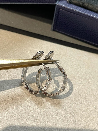 [BLUE TEARS]Hollow Design Four-Leaf Clover Flower Shape Earrings