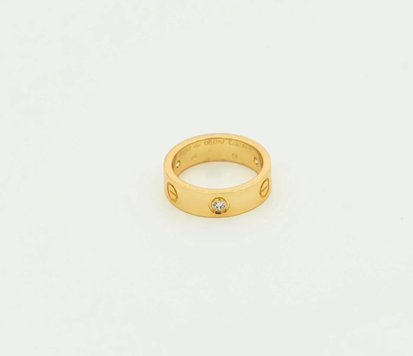 [BLUE TEARS]LOVE RING 5.5MM 3 DIAMONDS GOLD