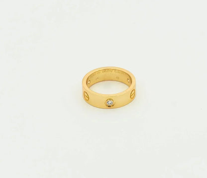 [BLUE TEARS]LOVE RING 5.5MM 3 DIAMONDS GOLD
