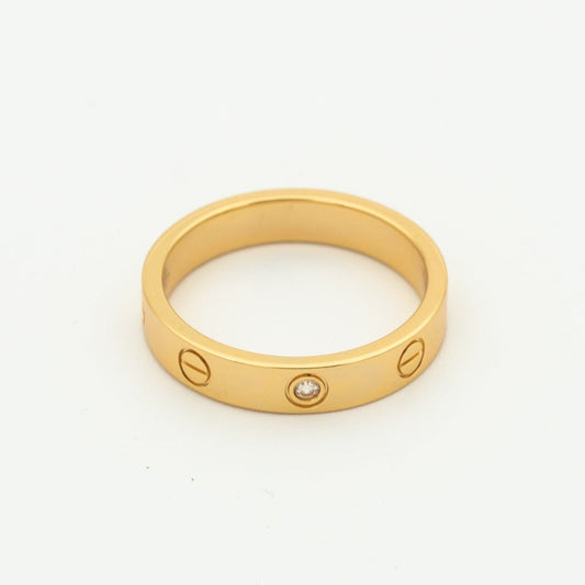 [BLUE TEARS]LOVE RING 4MM 1 DIAMOND PINK GOLD