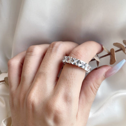 [Nova Jewelry]Elegant Princess Cut Tennis Ring
