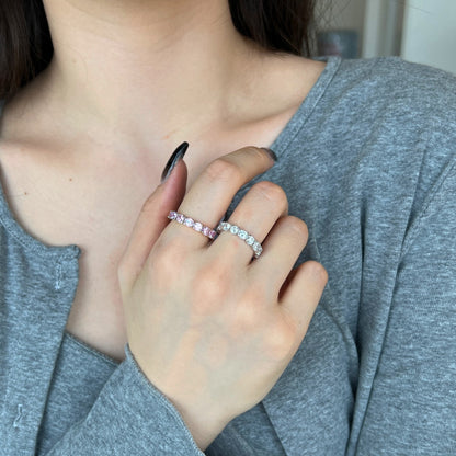 [Nova Jewelry]Eternity Round Cut Tennis Ring