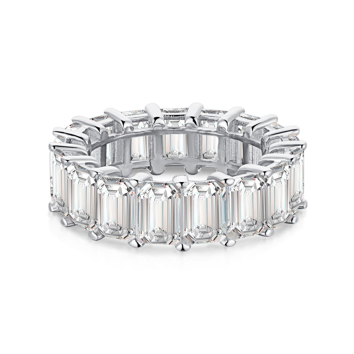 [Nova Jewelry]0.75 Carat Elegant Emerald Cut Tennis Ring