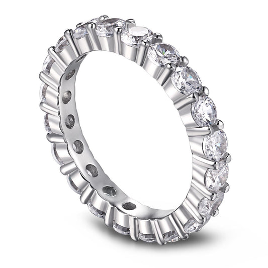 [Nova Jewelry]Sparkling Round Cut Tennis Ring