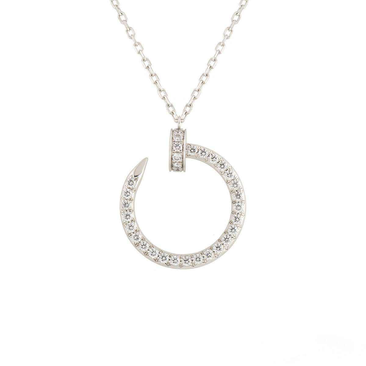 [BLUE TEARS]JUSTE NECKLACE SILVER DIAMONDS