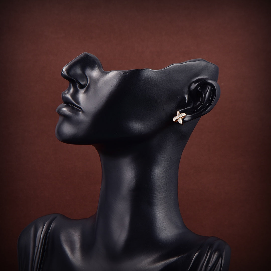 [BLUE TEARS]JEUX DE GOLD DIAMOND EARRINGS