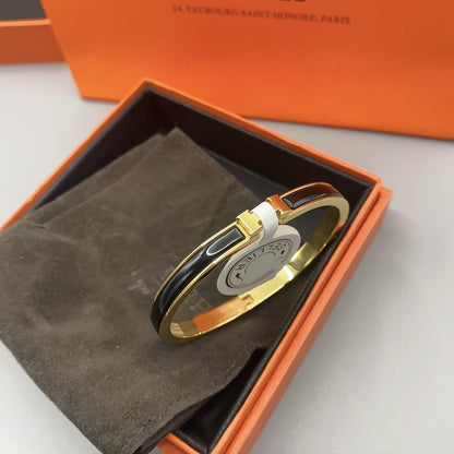 [BLUE TEARS]CLASSIC HM CLIC BLACK 8MM ENAMEL BRACELET