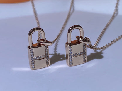 [BLUE TEARS]HM ADVANCED NICHE LOCK HEAD NECKLACE DIAMONDS