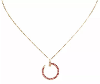 [BLUE TEARS]JUSTE NECKLACE GOLD RED DIAMONDS