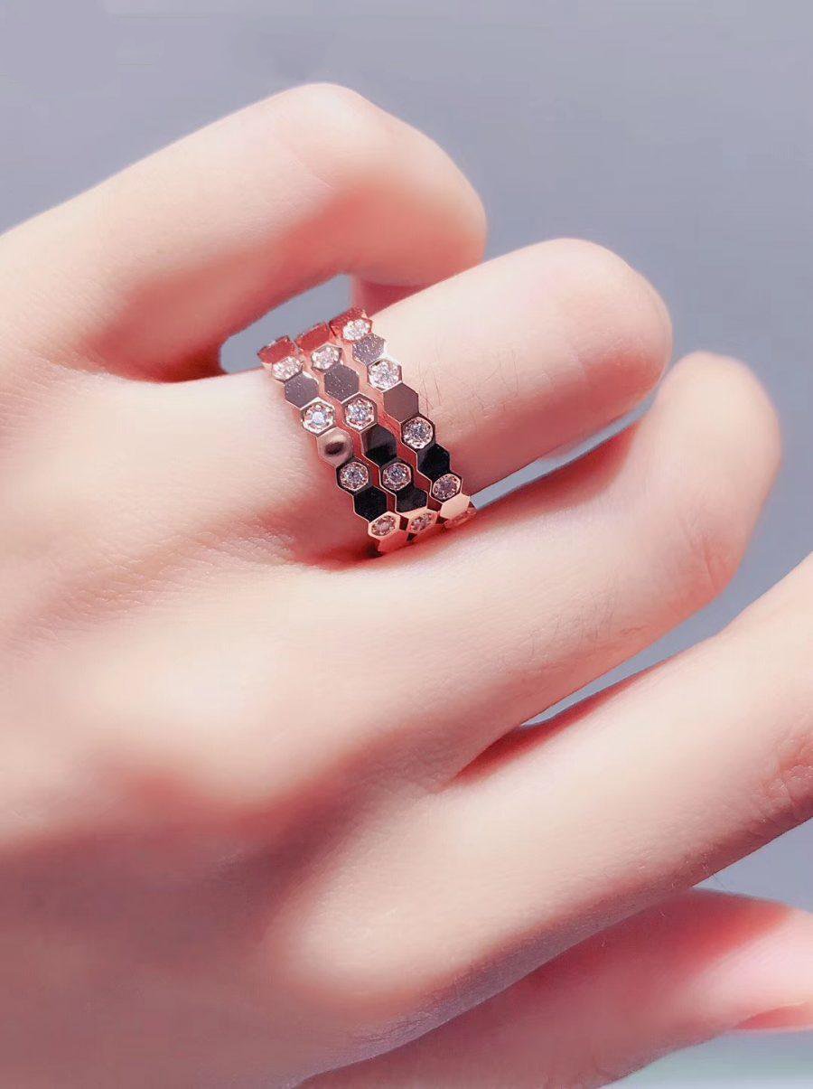 [BLUE TEARS]BEE LOVE RING PINK GOLD DIAMOND