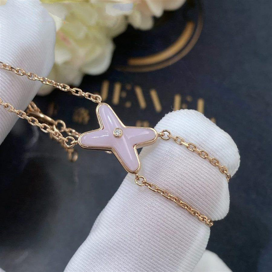 [BLUE TEARS]JEUX BRACELET PINK MOP PINK GOLD 1 DIAMOND