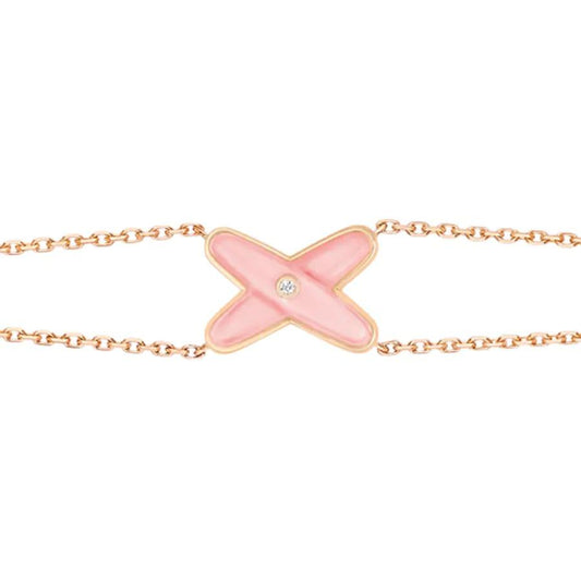 [BLUE TEARS]JEUX BRACELET PINK MOP PINK GOLD 1 DIAMOND