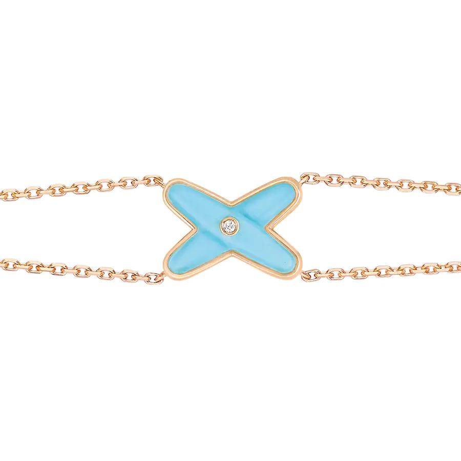 [BLUE TEARS]JEUX BRACELET TURQUOISE PINK GOLD 1 DIAMOND