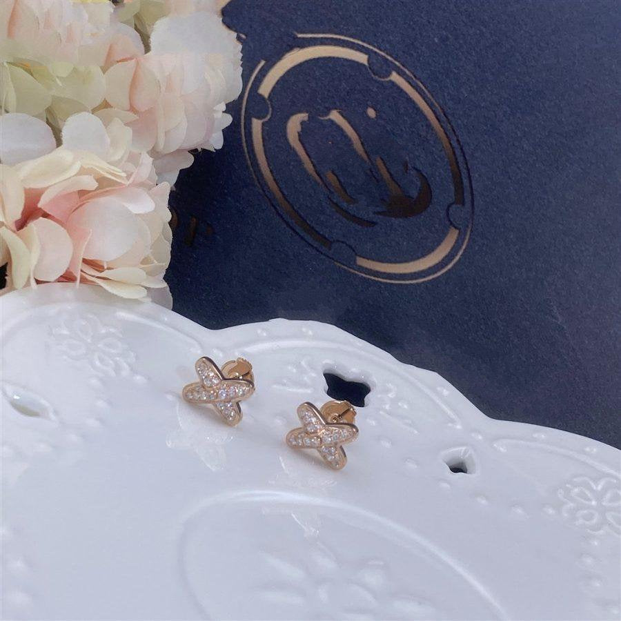 [BLUE TEARS]JEUX DE PINK GOLD DIAMOND EARRINGS