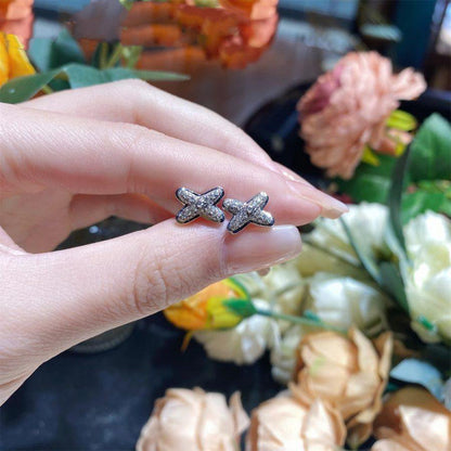 [BLUE TEARS]JEUX DE SILVER DIAMOND EARRINGS