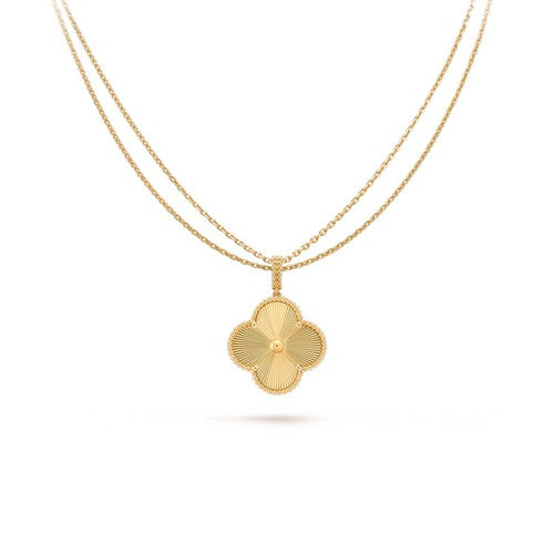 [BLUE TEARS]CLOVER 25MM PEDANT NECKLACE GOLD