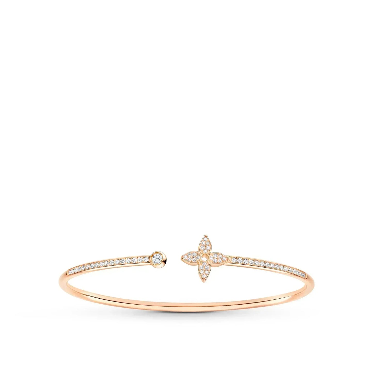 [BLUE TEARS]IDYLLE PINK GOLD OPEN BRACELET DIAMOND PAVED