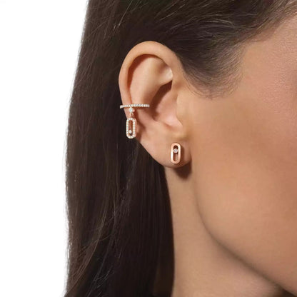[Blue Tears Jewelry]Move Uno Diamond Stud Earrings