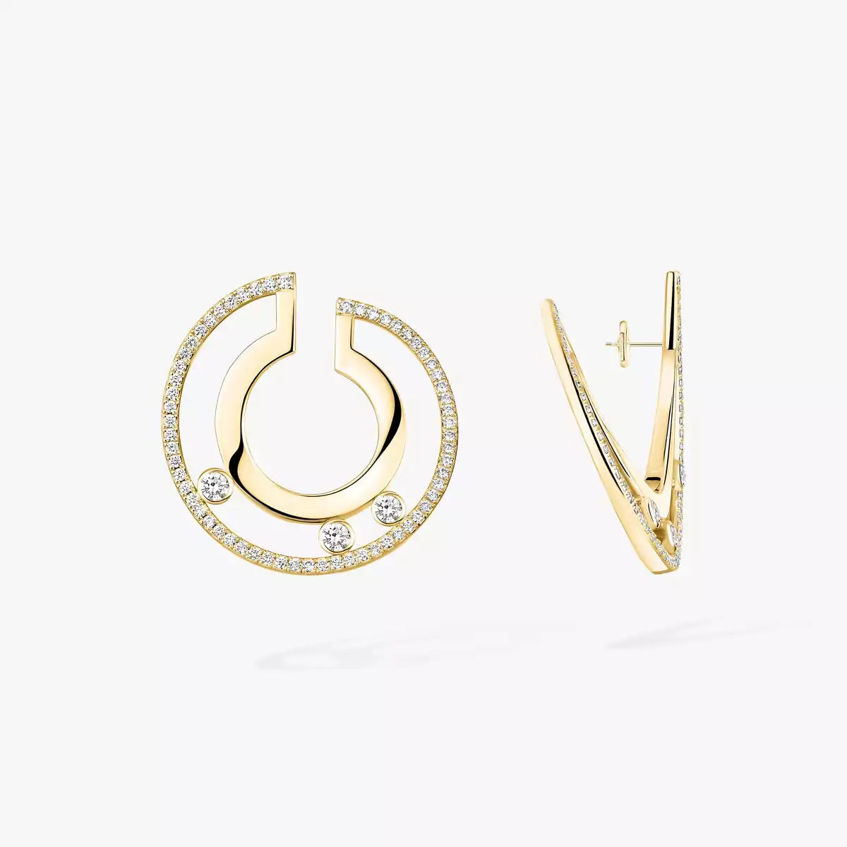 [Blue Tears Jewelry] Move Romane Small Diamond Hoop Earrings
