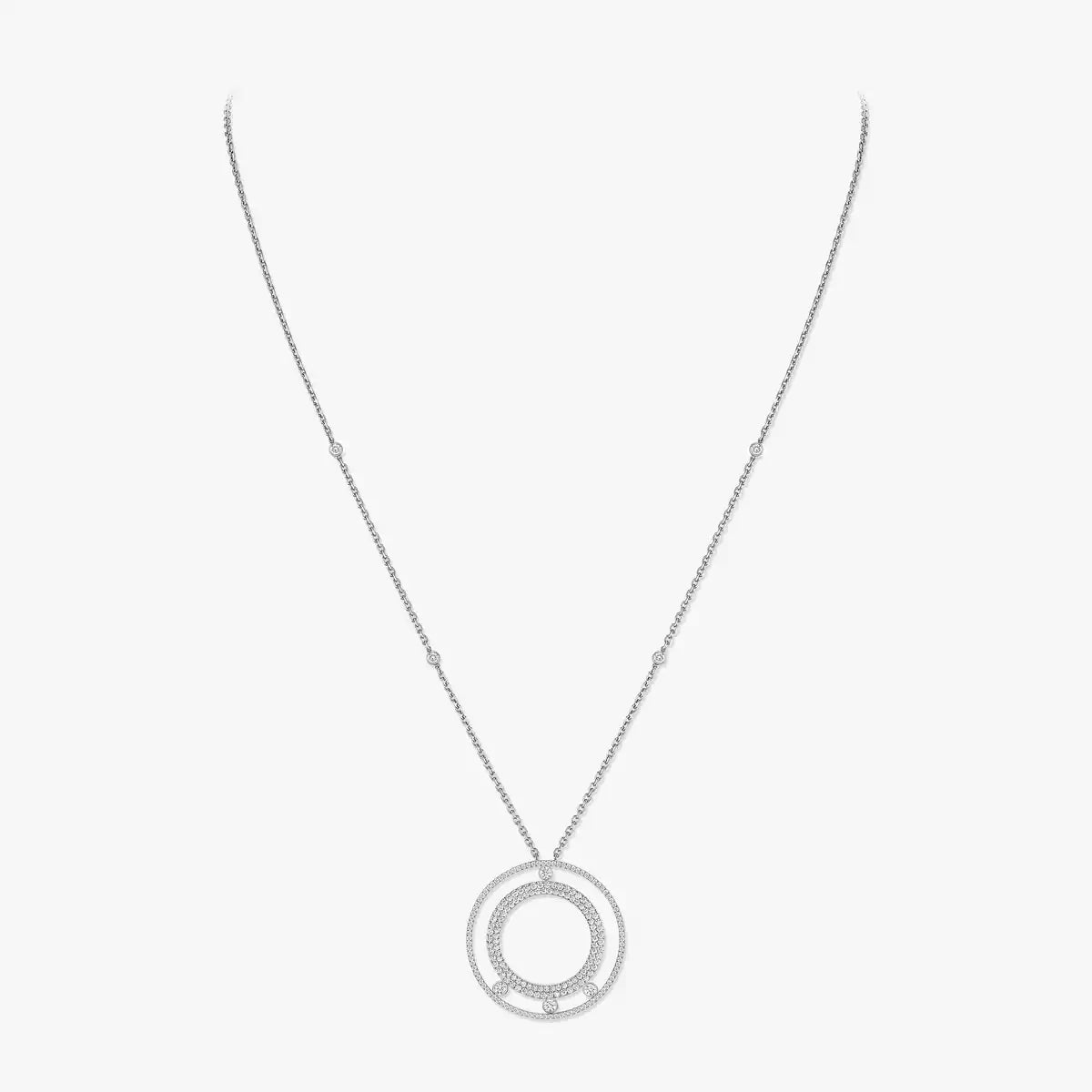 [Blue Tears Jewelry]Move Romane Long Pave_-Set Diamond Necklace