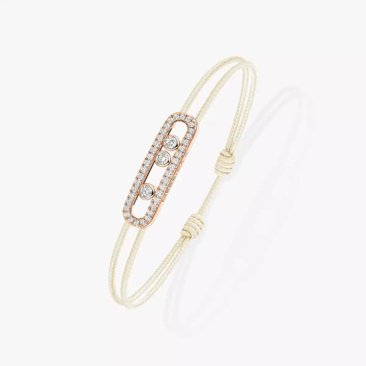 [Blue Tears Jewelry]Messika Care(s) pink cord pav¨¦ bracelet