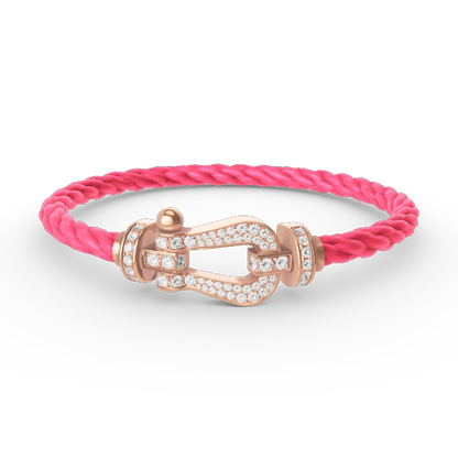 [BLUE TEARS]FORCE LARGE HORSESHOE FULL DIAMOND BRACELET ROSE GOLD