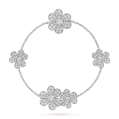 [BLUE TEARS]FRIVOLE SILVER 5 FLOWERS BRACELET