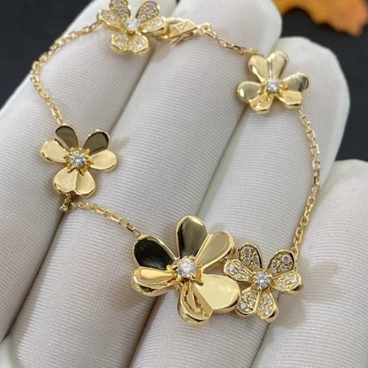 [BLUE TEARS]FRIVOLE GOLD 5 FLOWERS BRACELET