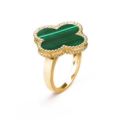 [BLUE TEARS]CLOVER MALACHITE RING