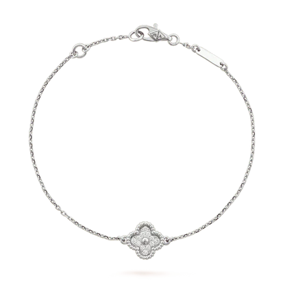 [BLUE TEARS]CLOVER EINZELNE BLUME ARMBAND SILBER