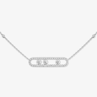 [Blue Tears Jewelry] Move Pave_ Rose Gold Diamond Necklace