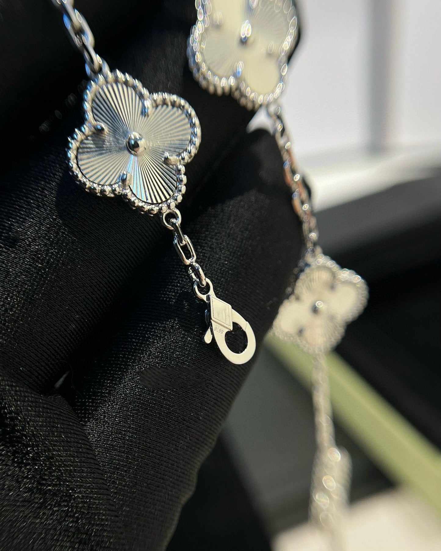 [BLUE TEARS]CLOVER SILVER 5 MOTIFS BRACELET